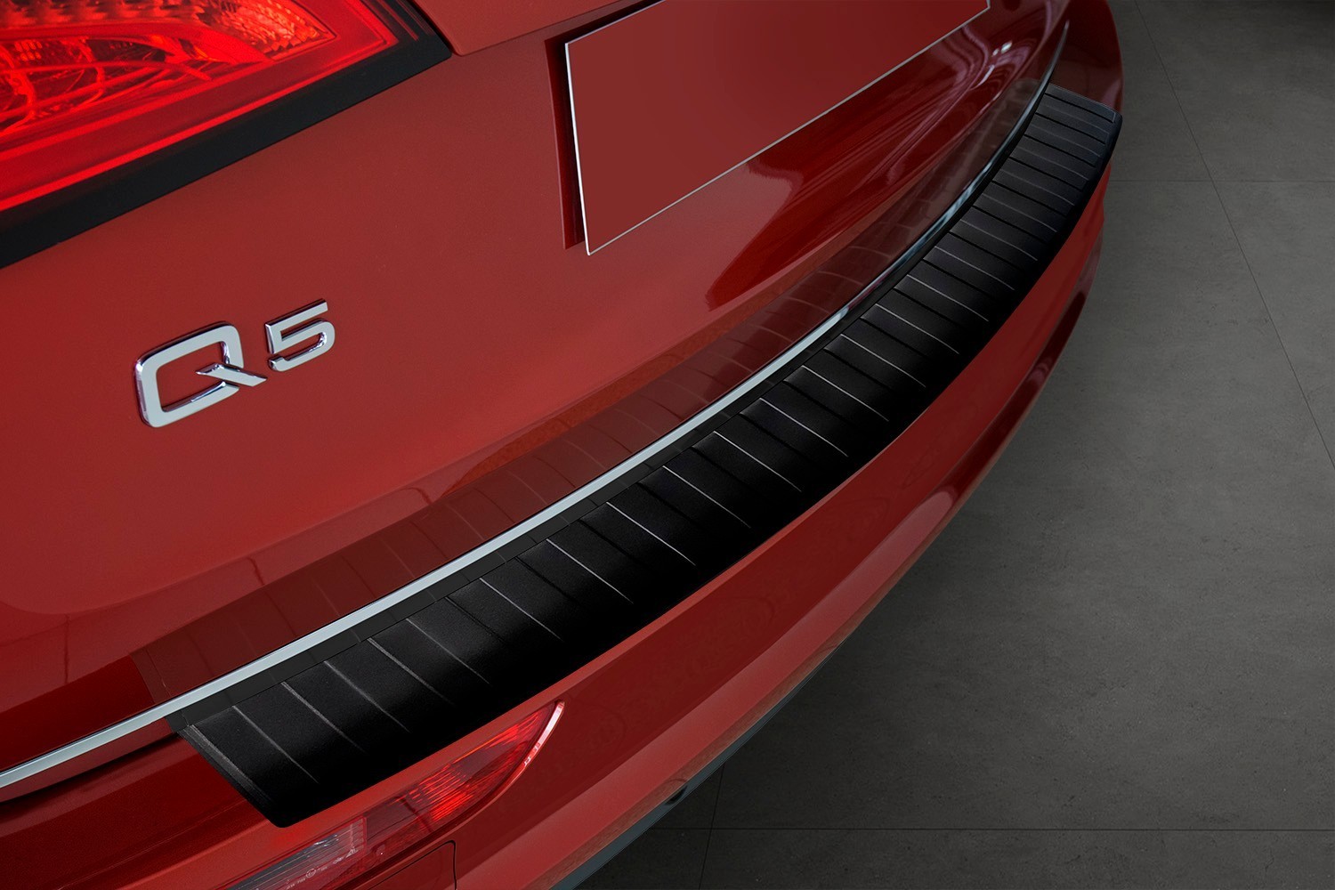 Bumperbeschermer geschikt voor Audi Q5 (8R) 2008-2017 RVS mat zwart