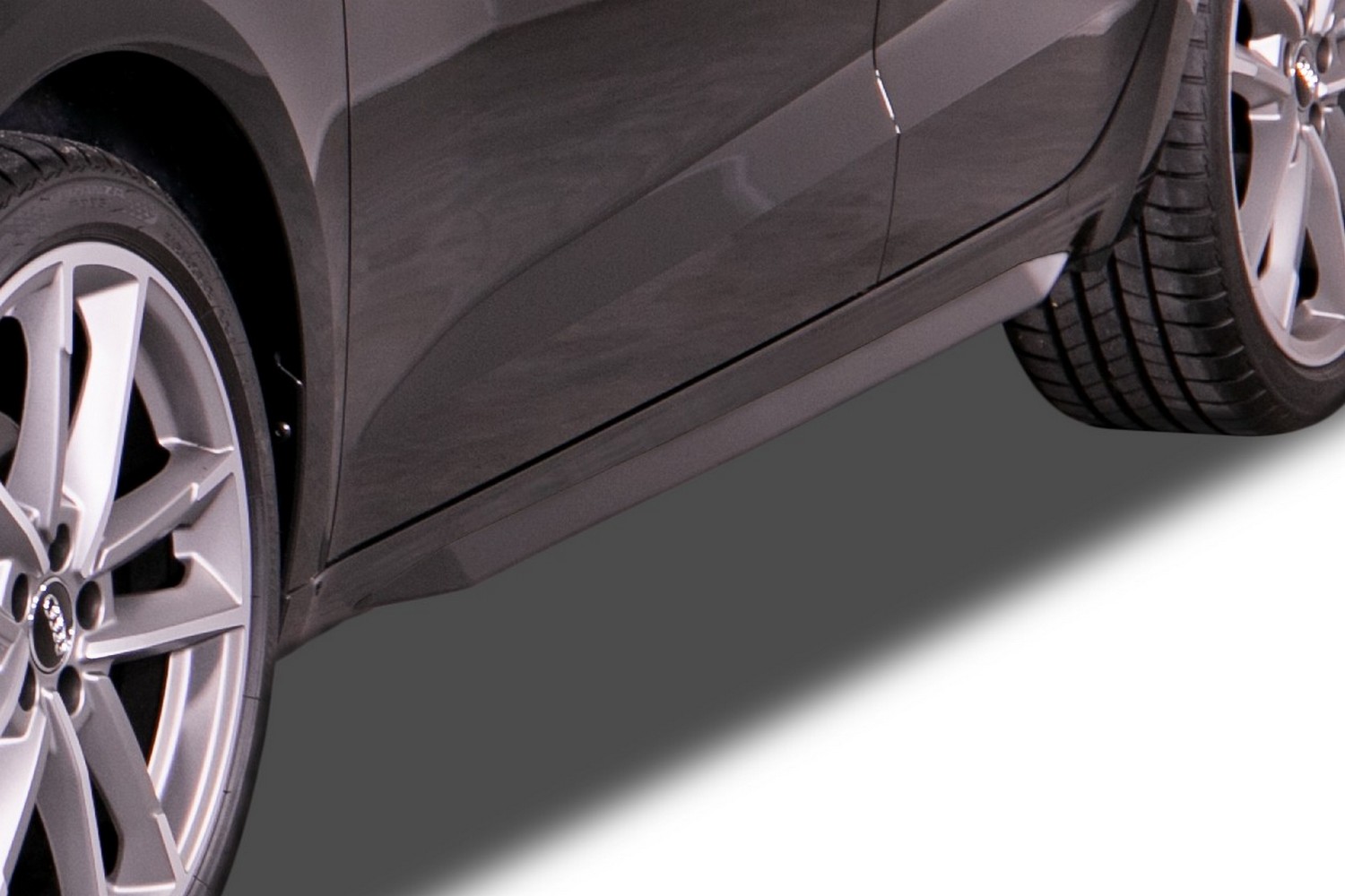 Side skirts suitable for Audi A1 (GB) 2018-present 5-door hatchback &#34;Slim&#34; ABS