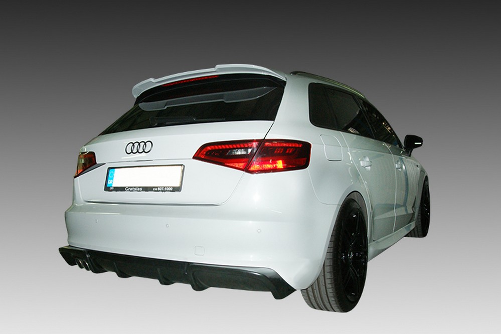 Achterdiffusor geschikt voor Audi A3 Sportback (8V) 2012-2016 5-deurs hatchback ABS
