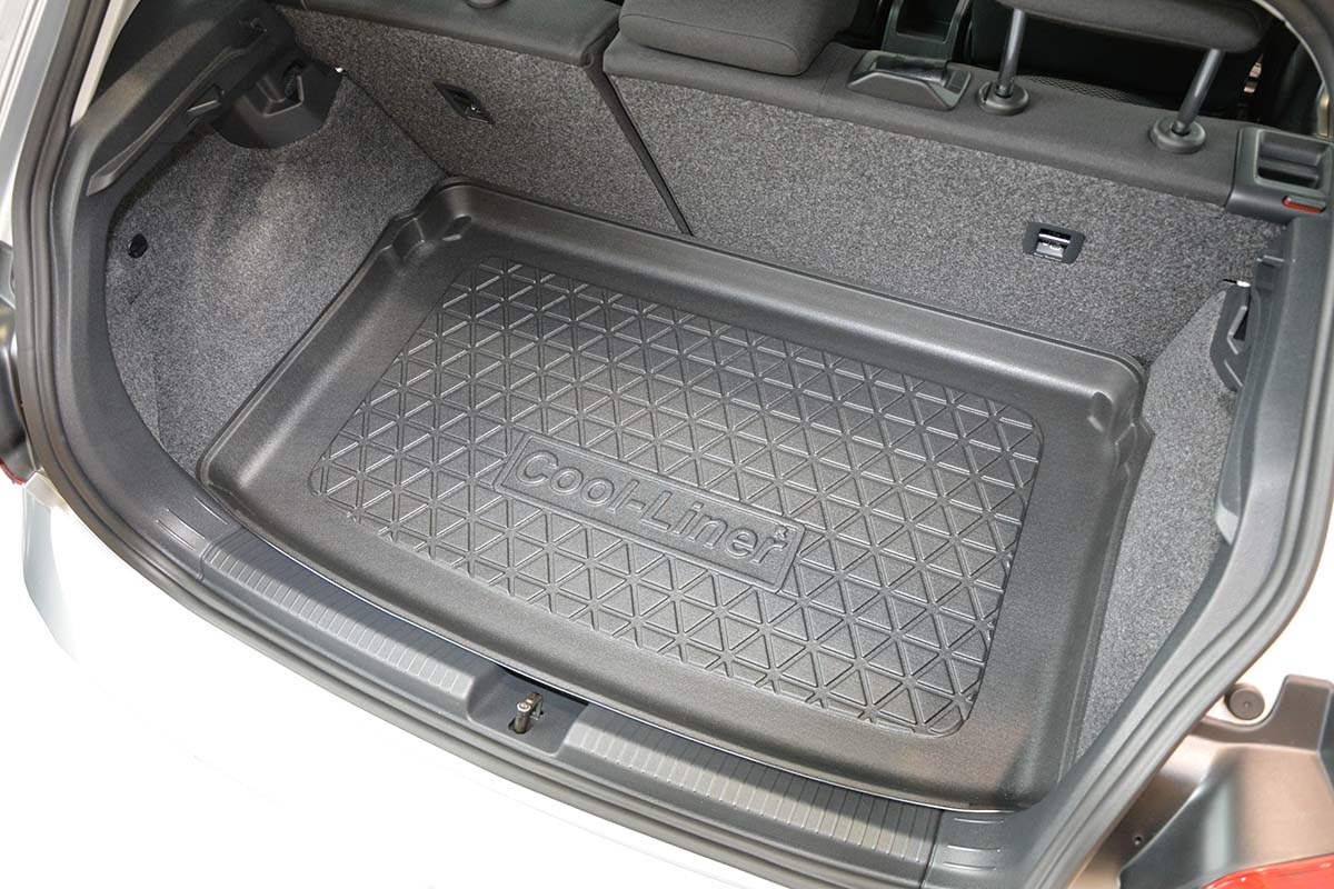 UnfadeMemory Kofferraummatte Gummi Fahrzeugmatte Kofferraumdecke Kofferraumschutz Auto Kofferraum Matte mit Schutzkanten rutschfest für Audi A1 2018- 