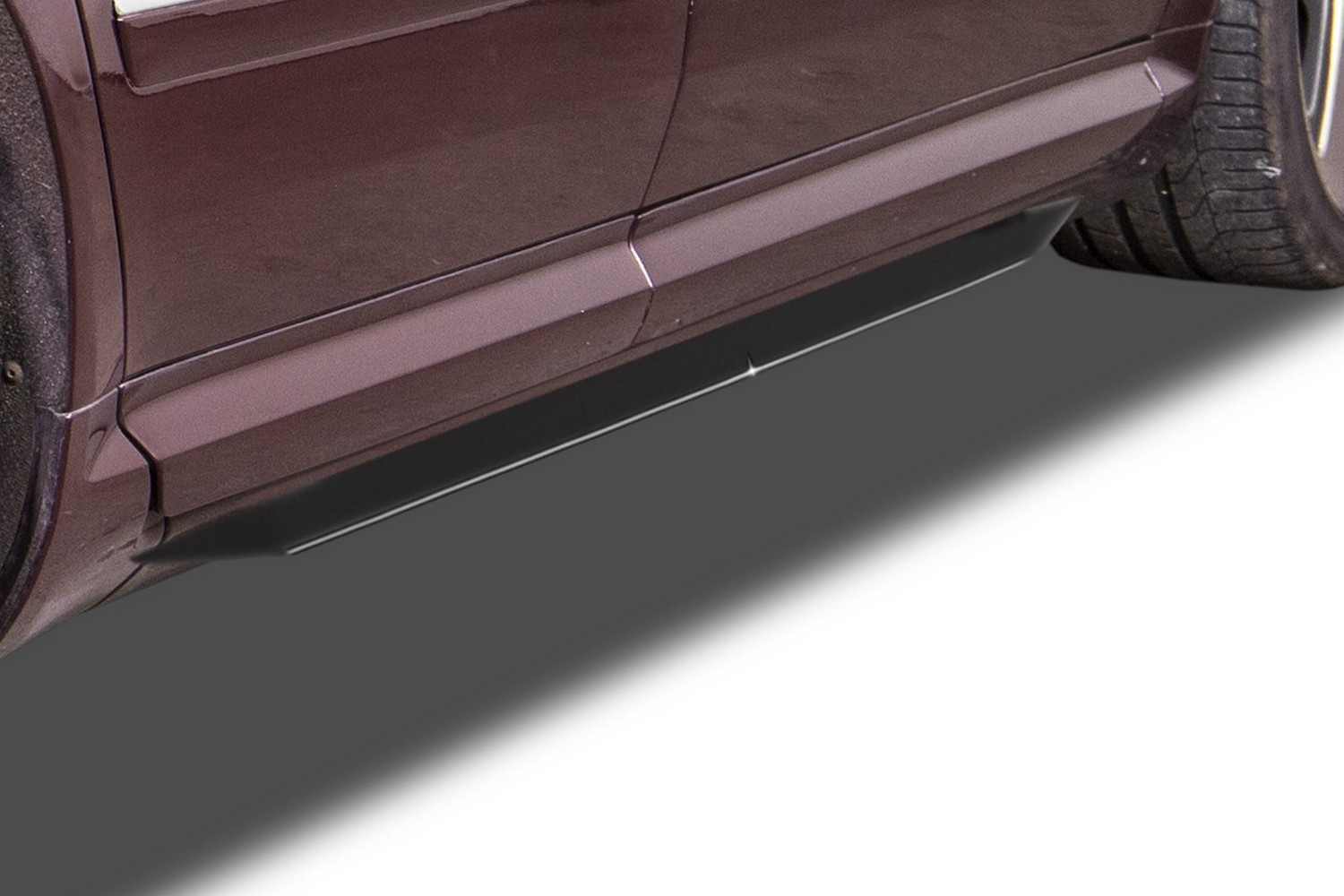 Side skirts suitable for Audi A8 (D3) 2002-2009 4-door saloon &#34;Slim&#34; ABS