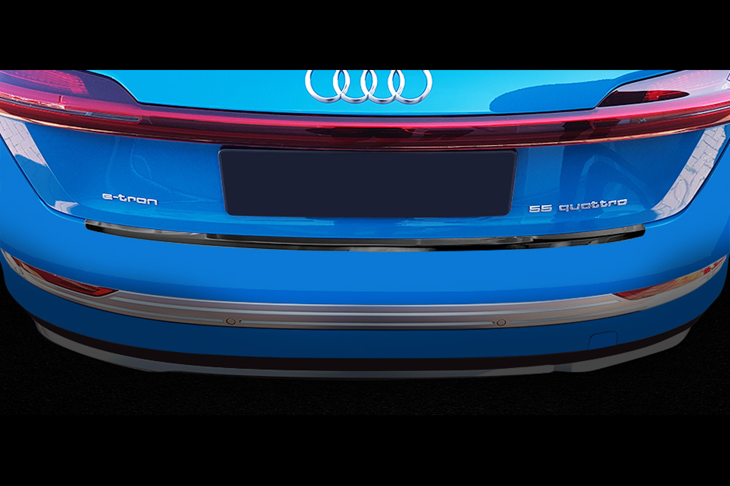Ladekantenschutz passend für Audi e-tron Sportback (GE) 2019-2022 Edelstahl gebürstet anthrazit