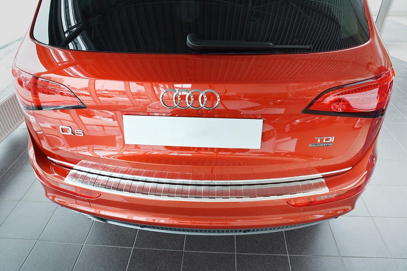 Rear bumper protector suitable for Audi Q5 (8R) 2008-2017 stainless steel brushed