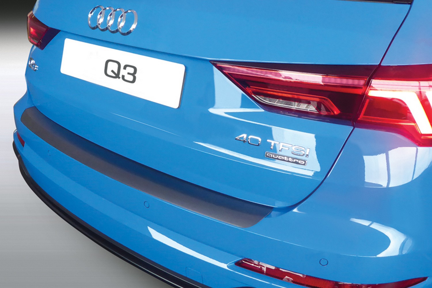 Protection de seuil de coffre convient à Audi Q3 (F3) 2018-présent ABS - noir mat