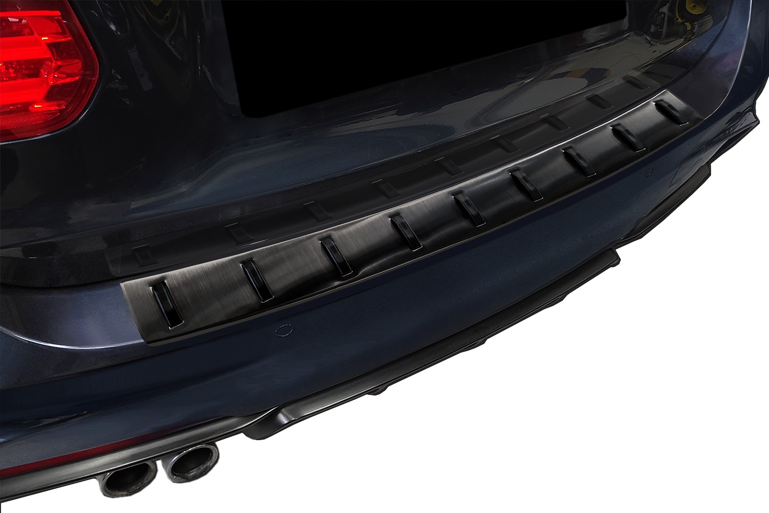 Rear bumper protector suitable for Fiat Doblò III 2022-present stainless steel brushed anthracite - Strong