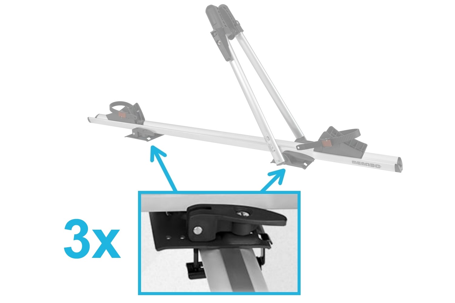 Menabo Juza/Chrono U-bracket mounting kit