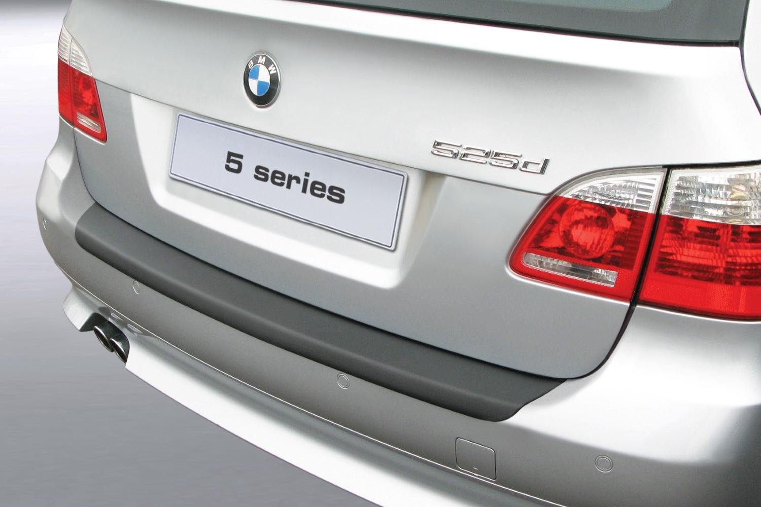 Rear bumper protector suitable for BMW 5 Series Touring (E61) 2003-2010 wagon ABS - matt black