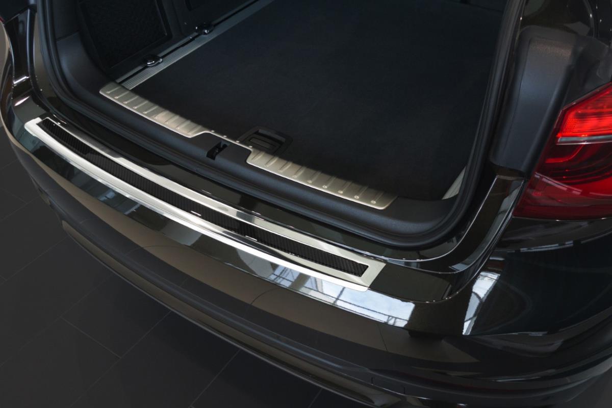 Protection de seuil de coffre BMW X6 (F16) 2014-2019 acier inox - carbone