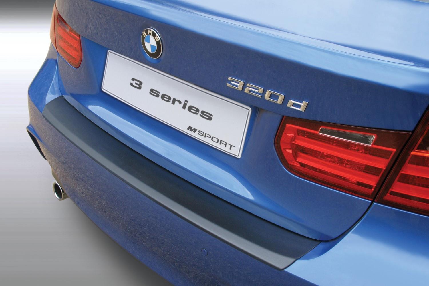Rear bumper protector suitable for BMW 3 Series (F30) 2012-2019 4-door saloon ABS - matt black