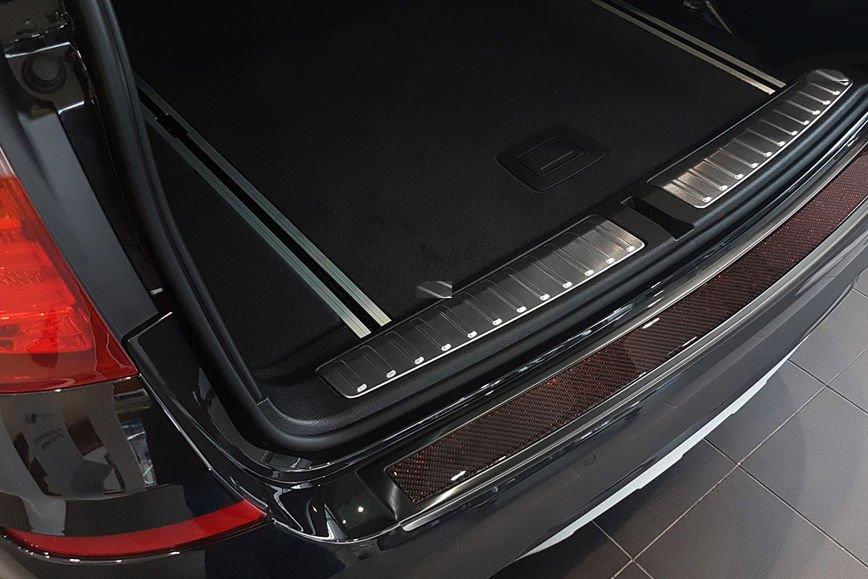 Ladekantenschutz Edelstahl Carbon Silber Schwarz für BMW X3 G01 M-paket ab 2017