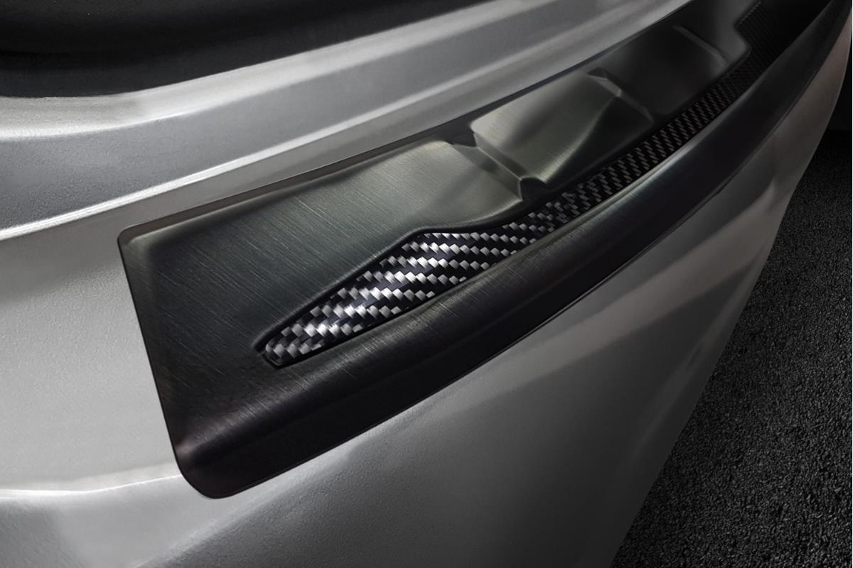 Rear bumper protector BMW X3 (G01) stainless steel anthracite carbon