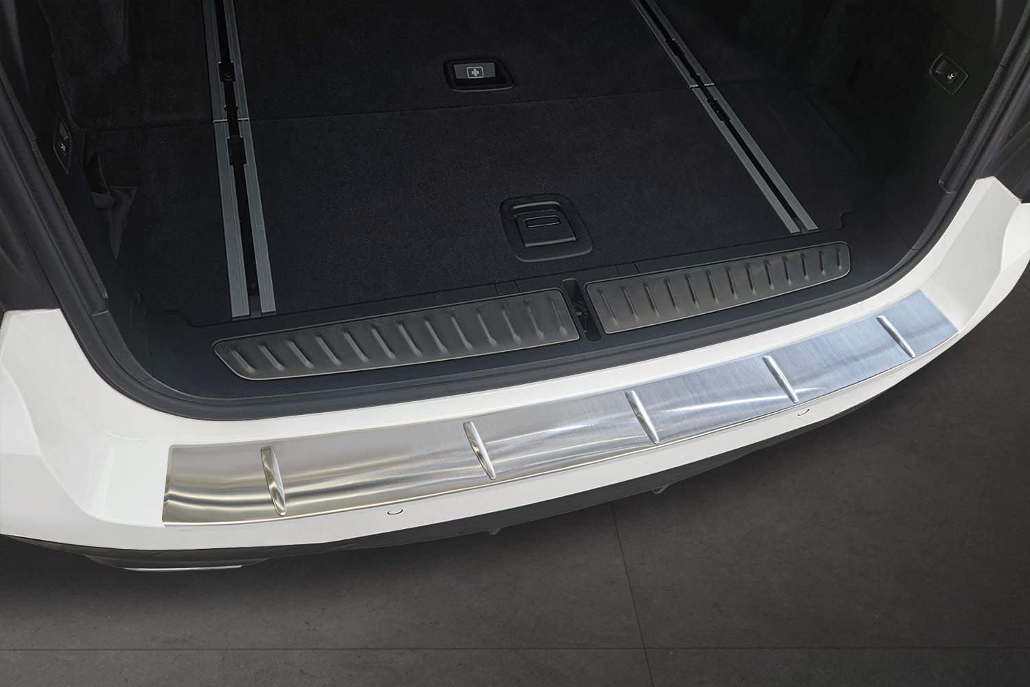 Bumperbeschermer geschikt voor BMW 5 Serie Touring (G31) 2017-2024 wagon RVS geborsteld