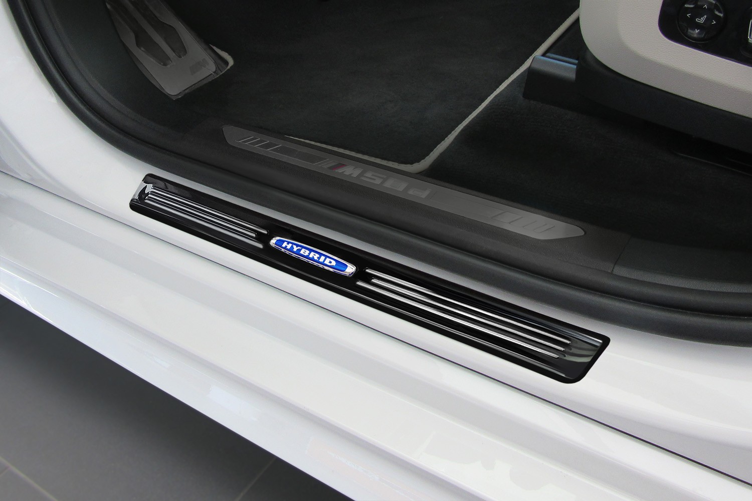 Seuils de portes convient à BMW X7 (G07) 2019-présent acier inox anthracite brillant 4 pièces