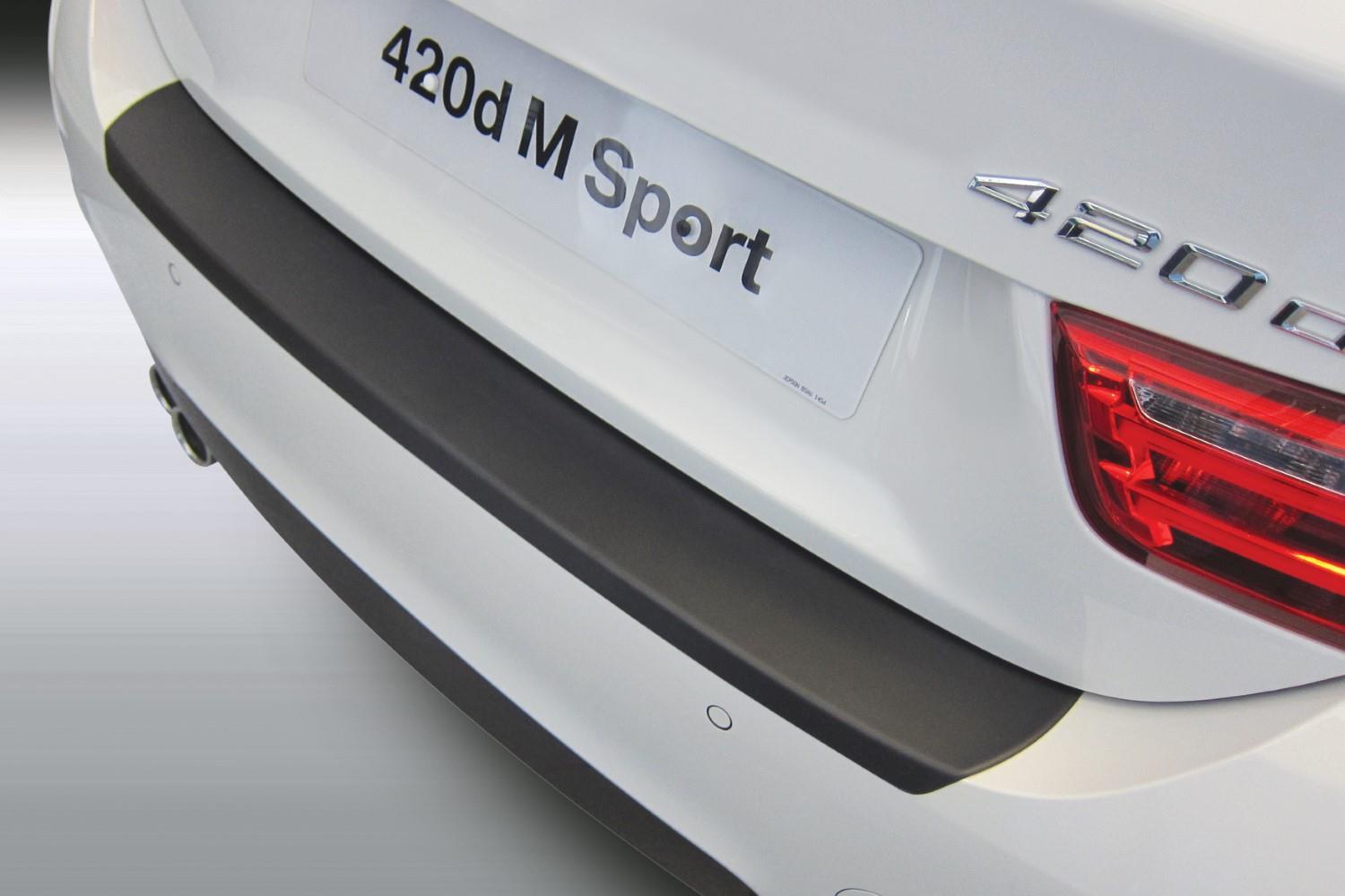 Rear bumper protector BMW 4 Series Gran Coupé (F36) 2014-2020 5-door hatchback ABS - matt black