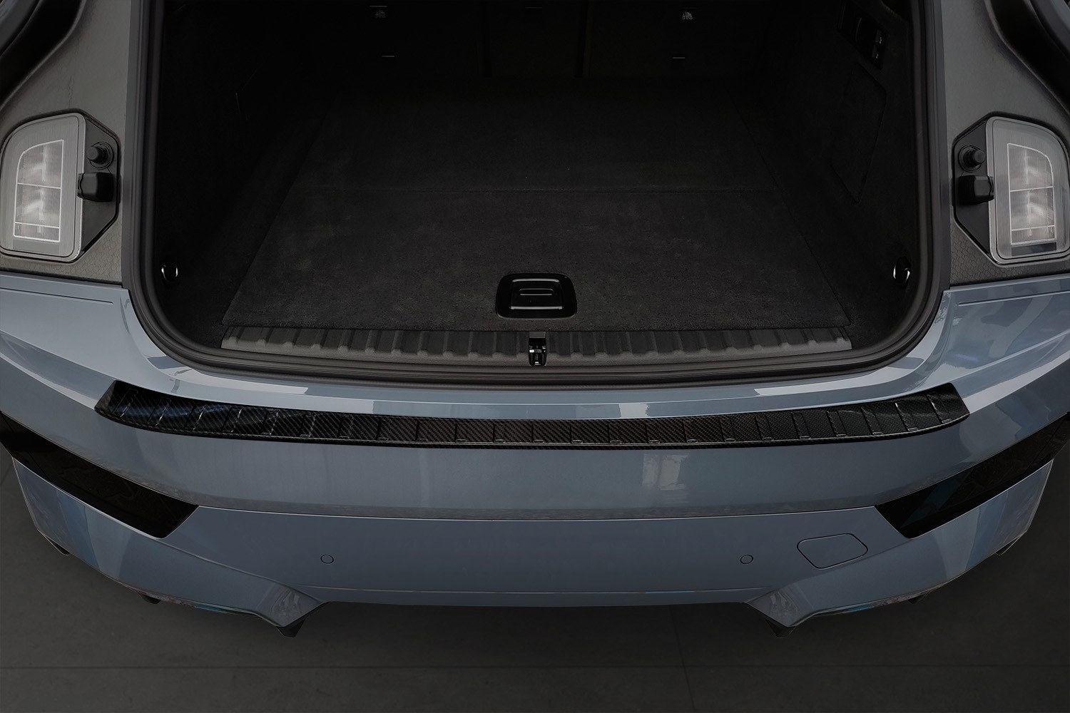 Rear bumper protector BMW iX (I20) stainless steel anthracite carbon CarPartsExpert
