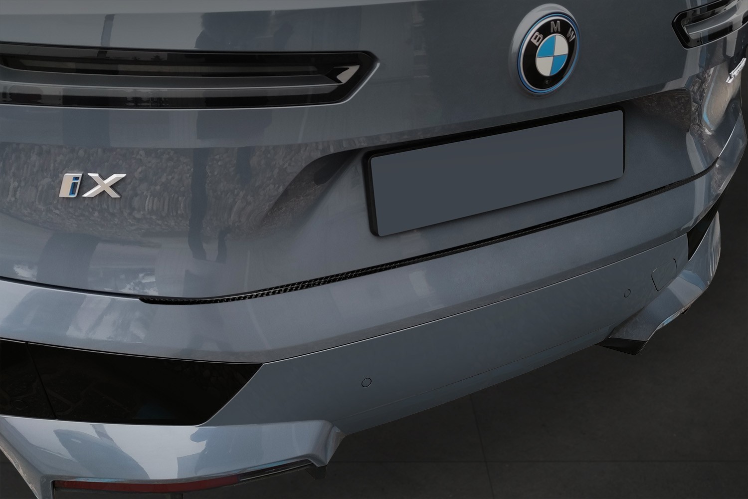 Rear bumper protector BMW iX (I20) stainless steel anthracite carbon CarPartsExpert