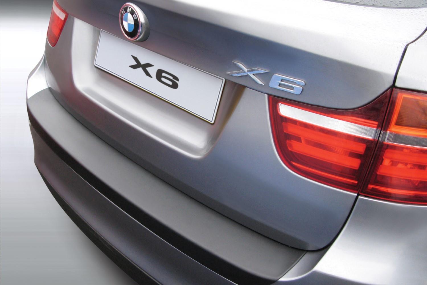 Rear bumper protector BMW X6 (E71) 2012-2014 ABS - matt black