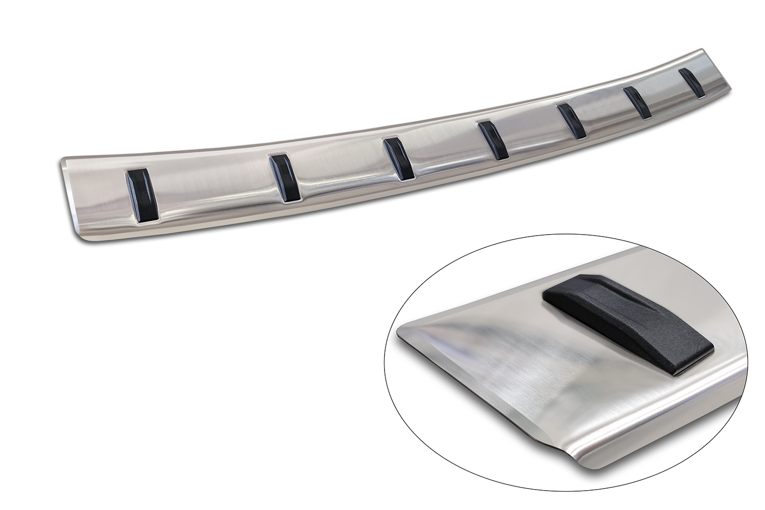 Rear bumper protector suitable for BMW 5 Series Touring (G61) 2024-present wagon stainless steel brushed (5)