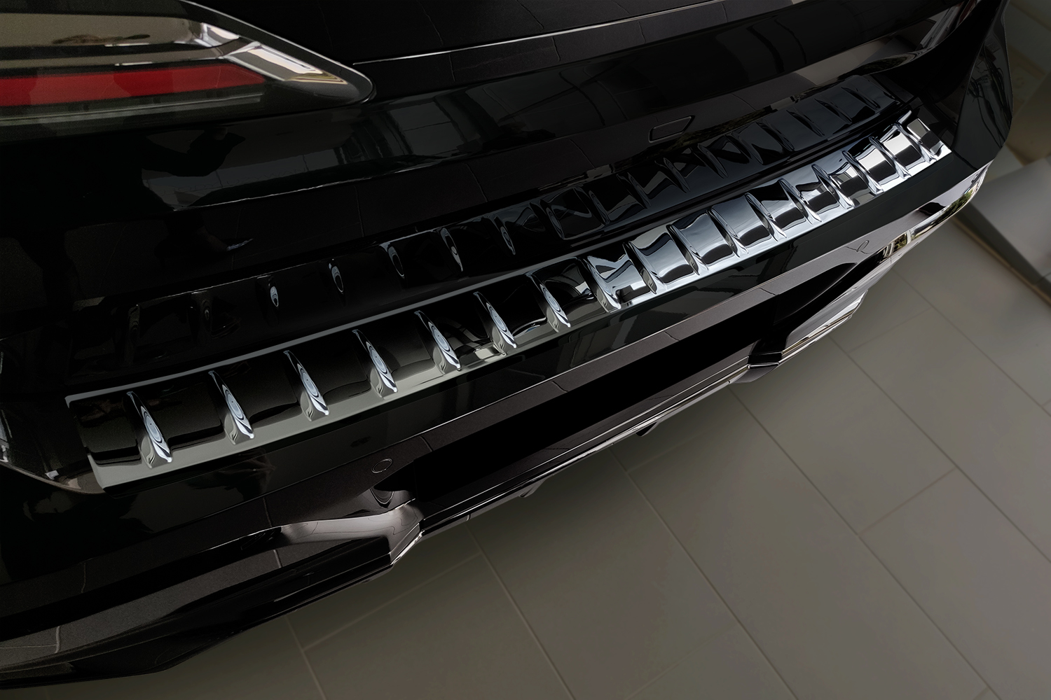Bumperbeschermer geschikt voor BMW 7 Serie (G70) 2022-heden 4-deurs sedan RVS hoogglans antraciet