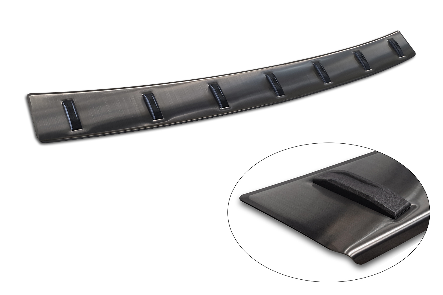 Rear bumper protector suitable for BMW 5 Series Touring (G61) 2024-present wagon stainless steel brushed anthracite - Strong (5) Rear bumper protector suitable for BMW 5 Series Touring (G61) 2024-present wagon stainless steel brushed anthracite - Strong (5)