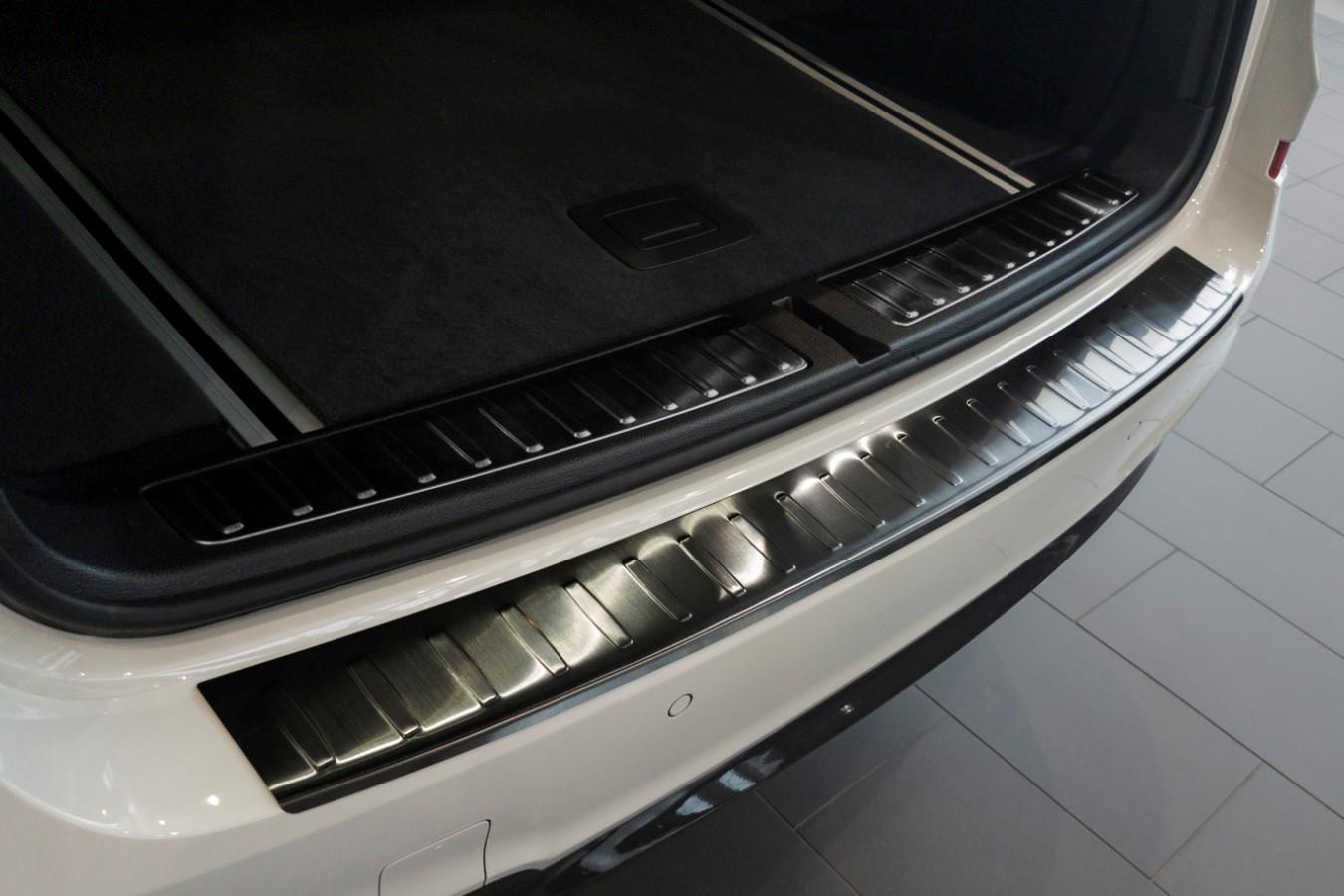 BMW X3 (F25) 2014-2017 rear bumper protector stainless steel black (BMW7X3BP) (1)