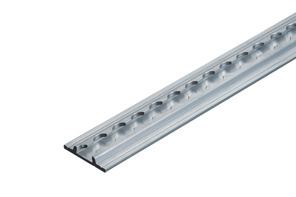 Load securing rail rectangular with flange L 1997 mm