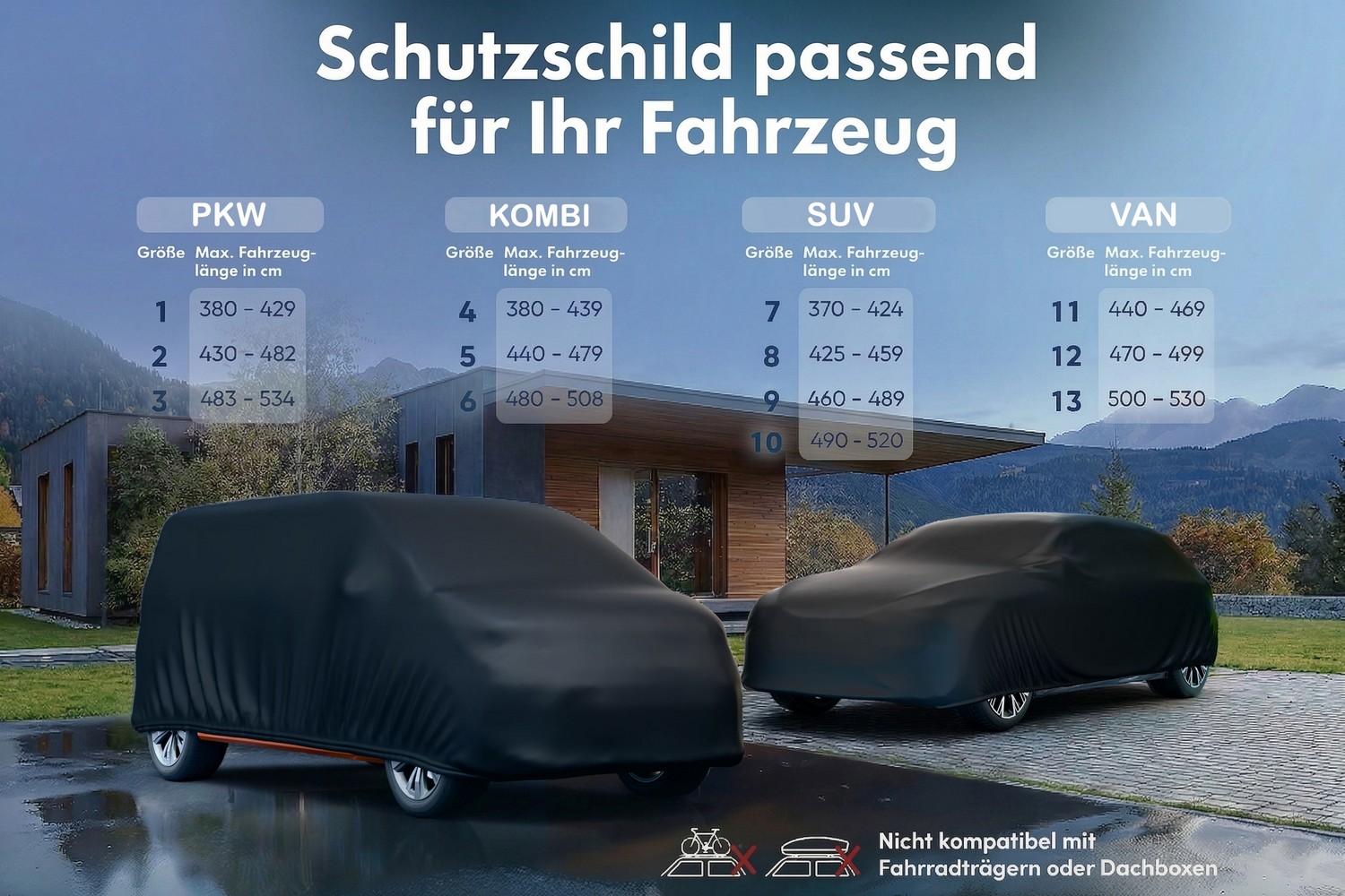 Autoabdeckung All Weather Basic Pkw schwarz (7)