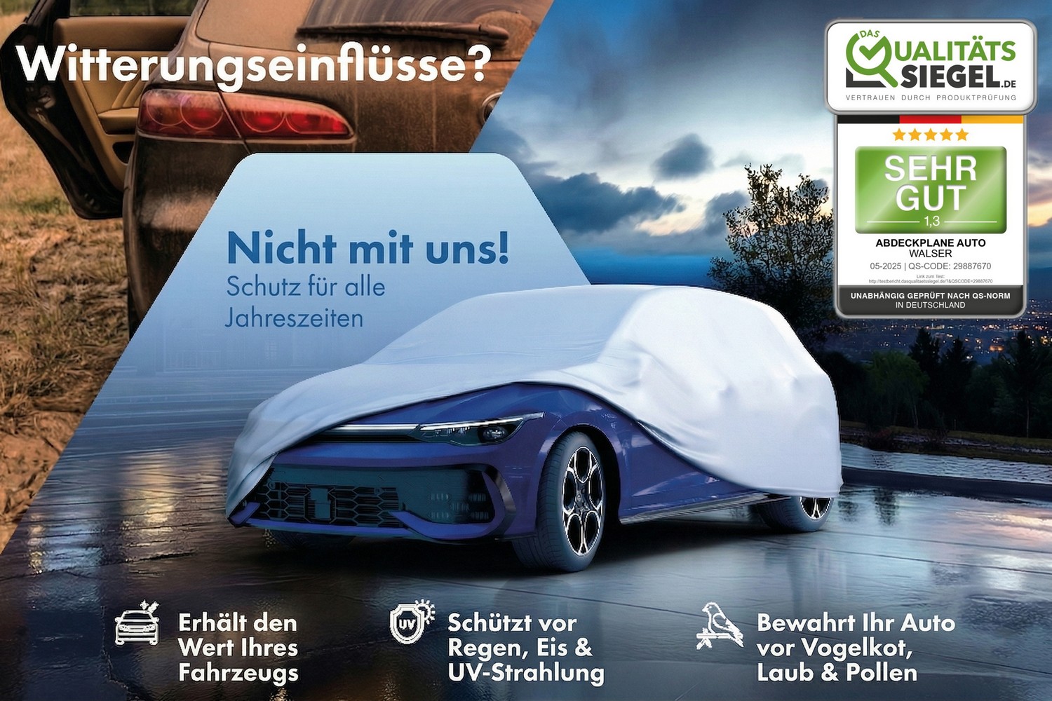 Autoabdeckung All Weather Basic Pkw silber (3)