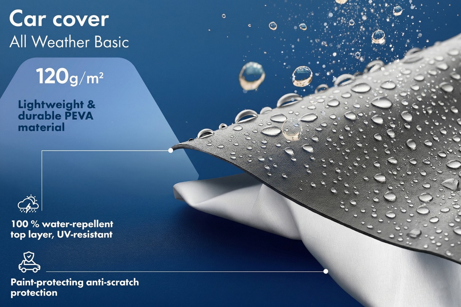 Car cover All Weather Basic SUV silver (5)