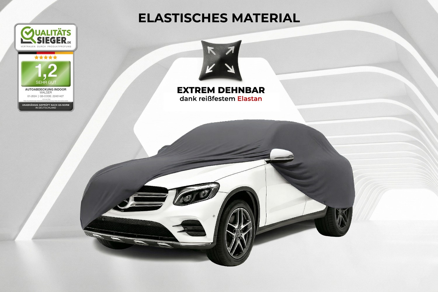 Autoabdeckung Indoor Stretch Plus SUV anthrazit (3)