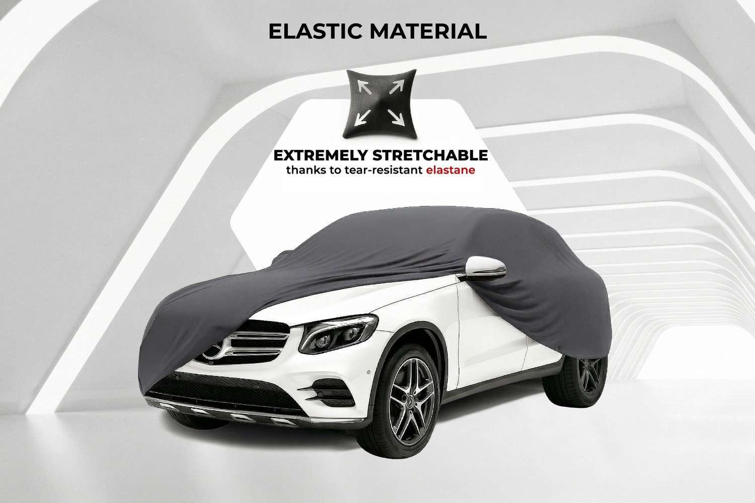 Car cover Indoor Stretch Plus SUV anthracite (3)