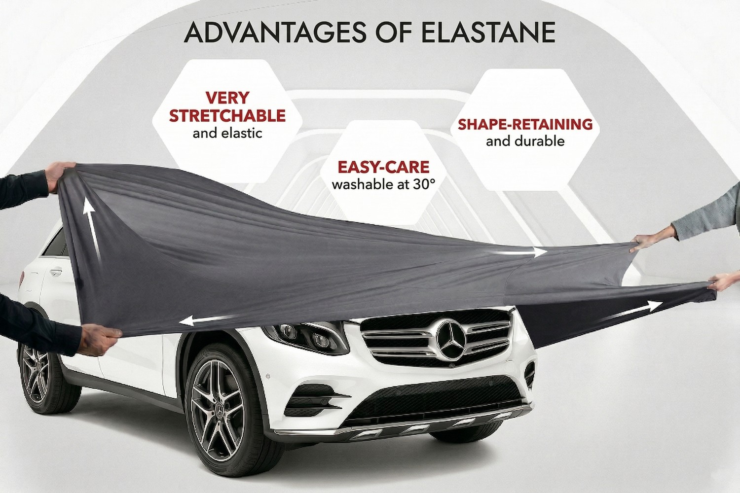 Car cover Indoor Stretch Plus SUV anthracite (4)