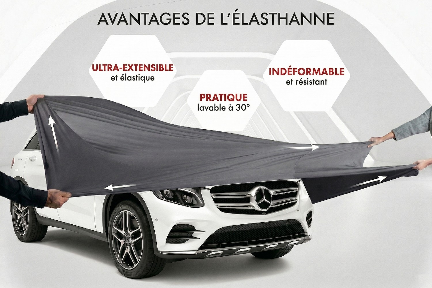 Housse de voiture Indoor Stretch Plus SUV anthracite (4)