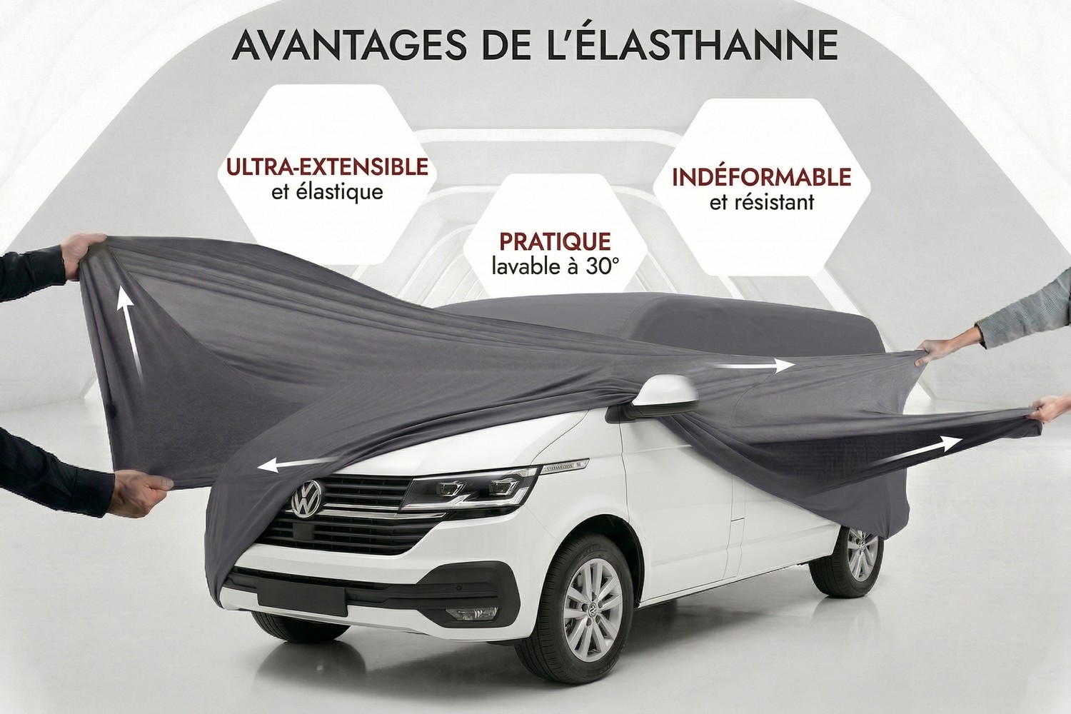 Housse de voiture Indoor Stretch Plus van anthracite (4)