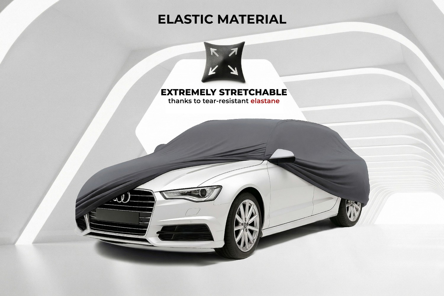 Car cover Indoor Stretch Plus station wagon anthracite (3)