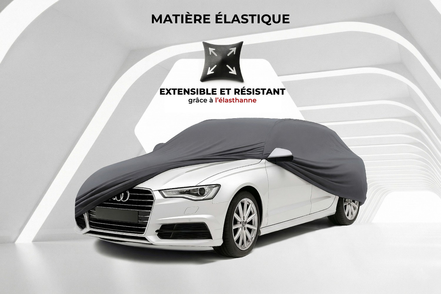 Housse de voiture Indoor Stretch Plus break anthracite (3)