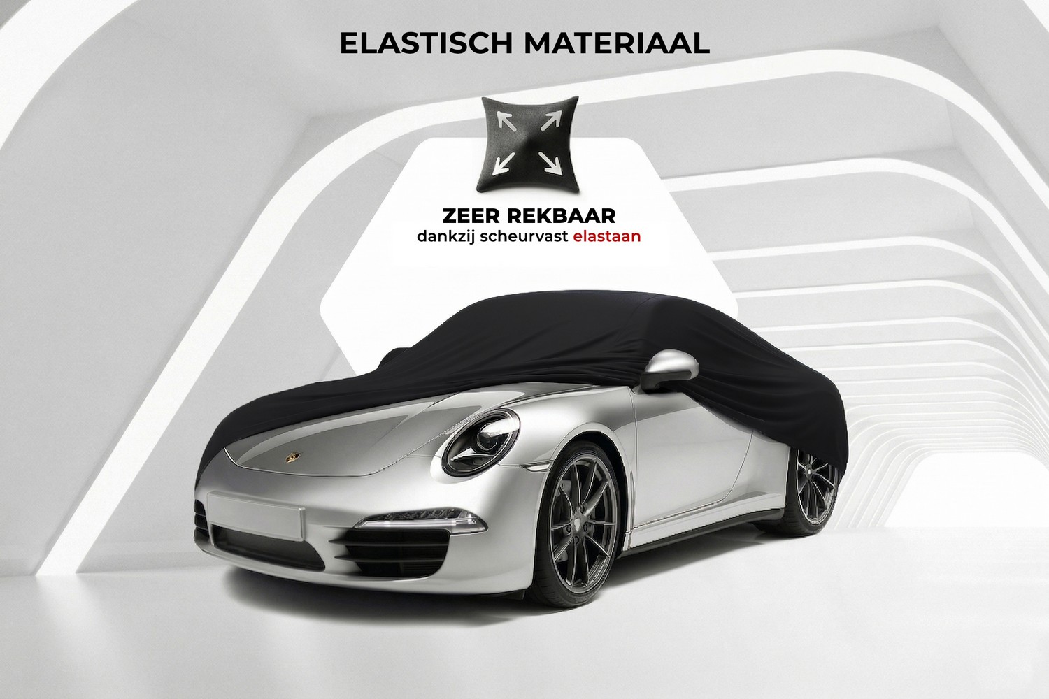 Autohoes Indoor Stretch Plus personenwagen zwart (3)