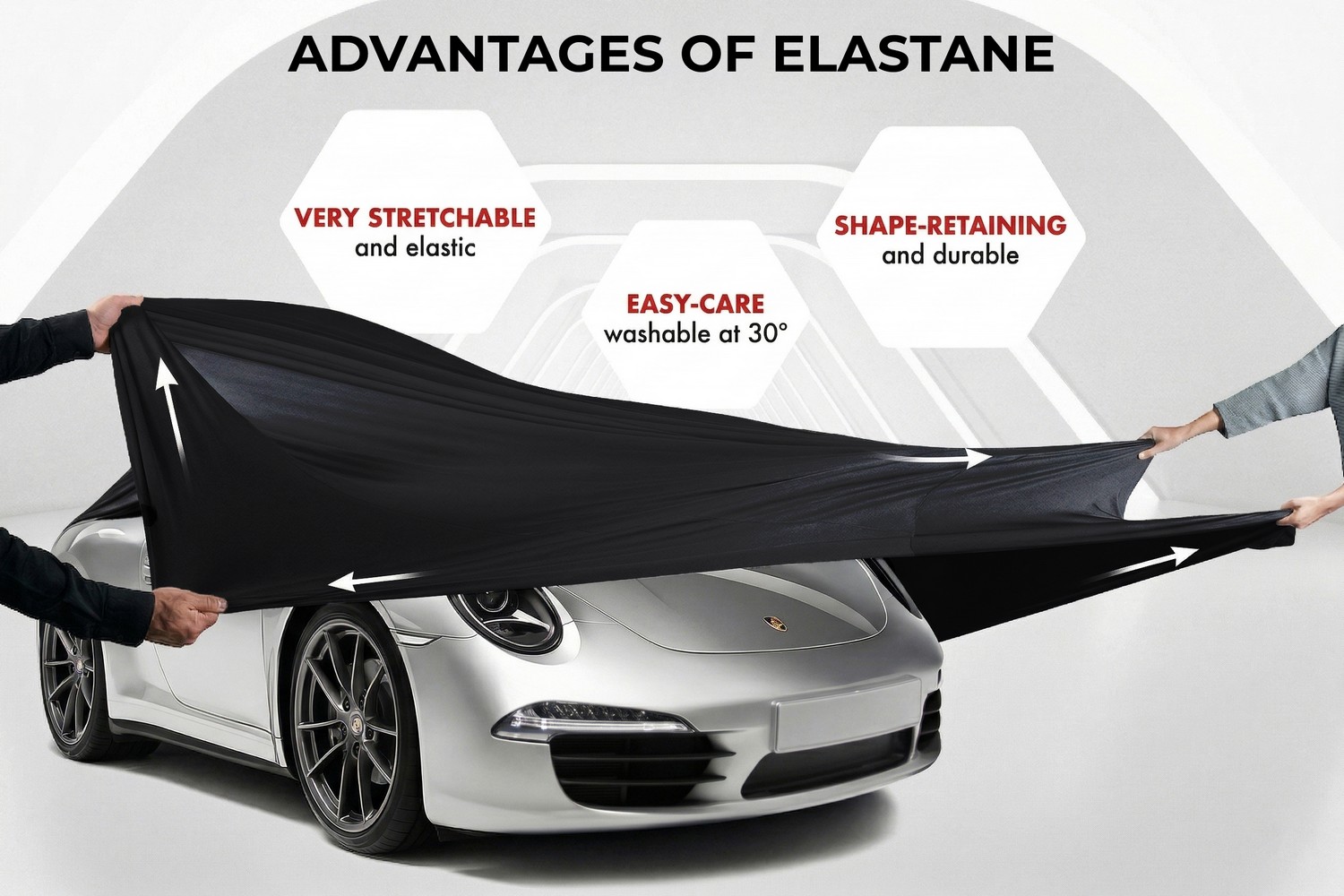 Car cover Indoor Stretch Plus passenger car black (4)