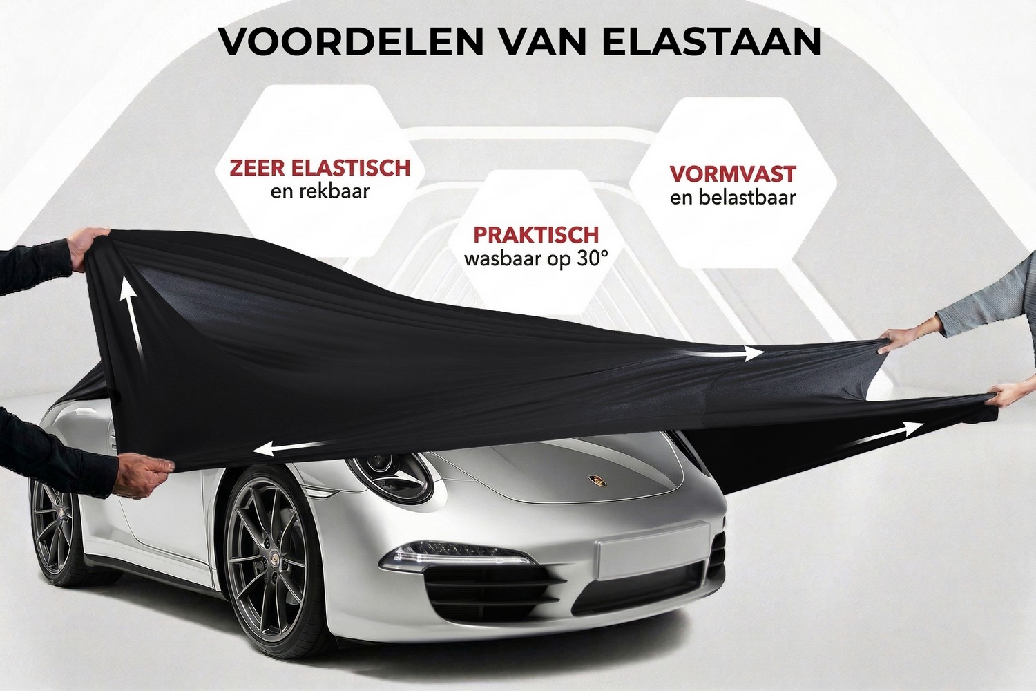 Autohoes Indoor Stretch Plus personenwagen zwart (4)