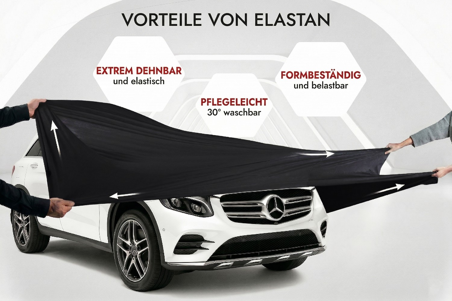 Autoabdeckung Indoor Stretch Plus SUV schwarz (4)