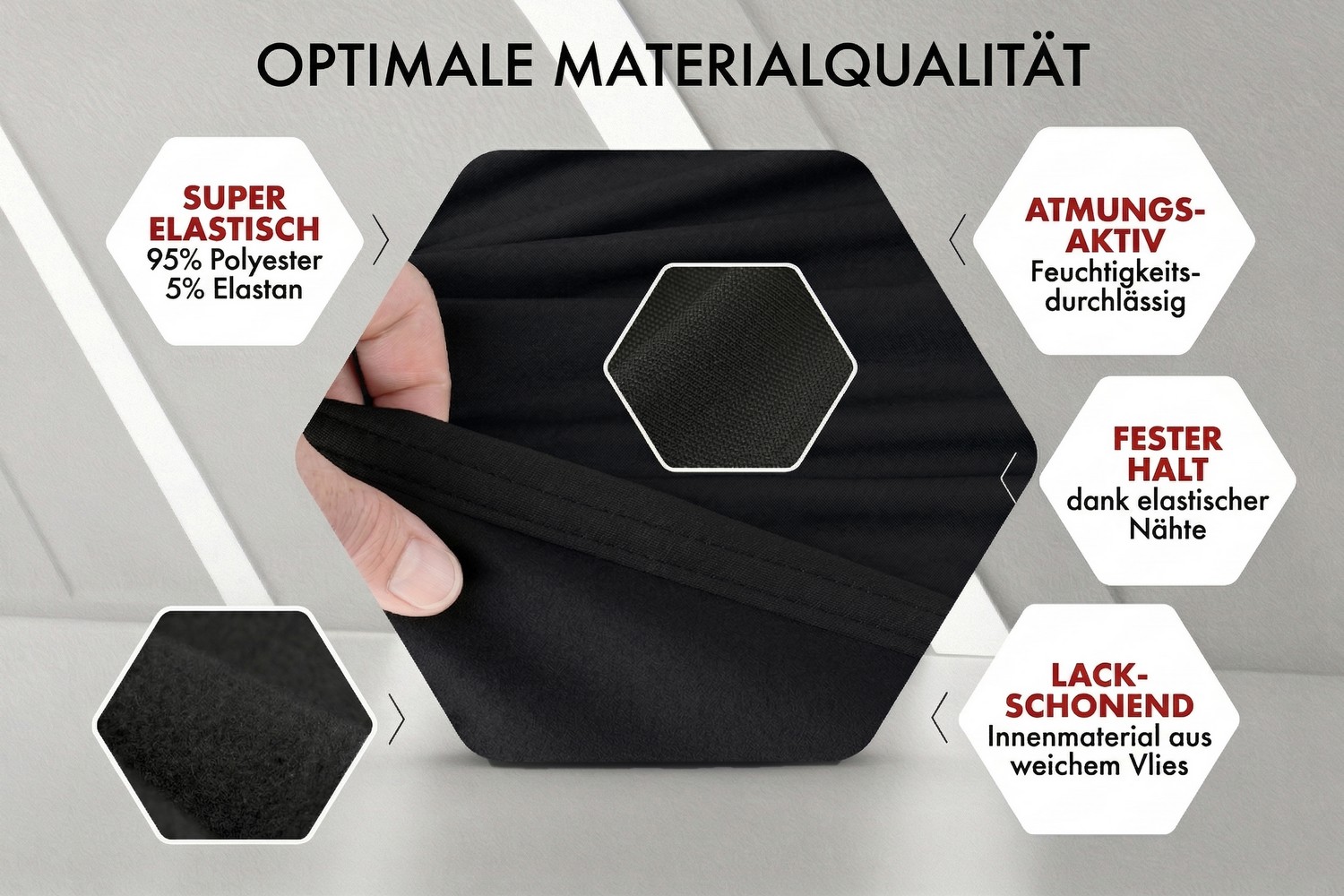 Autoabdeckung Indoor Stretch Plus SUV schwarz (5)