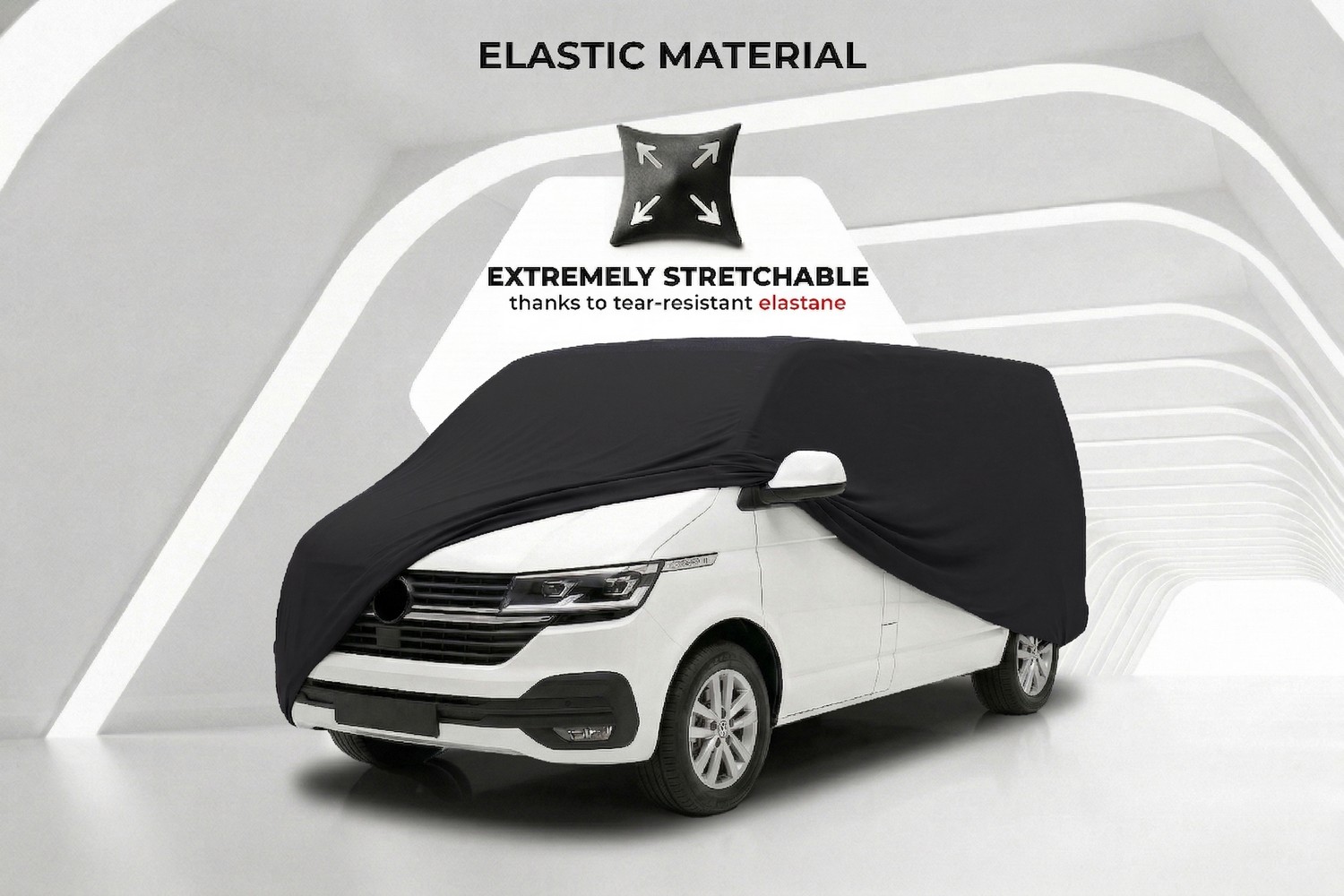 Car cover Indoor Stretch Plus van black (3)
