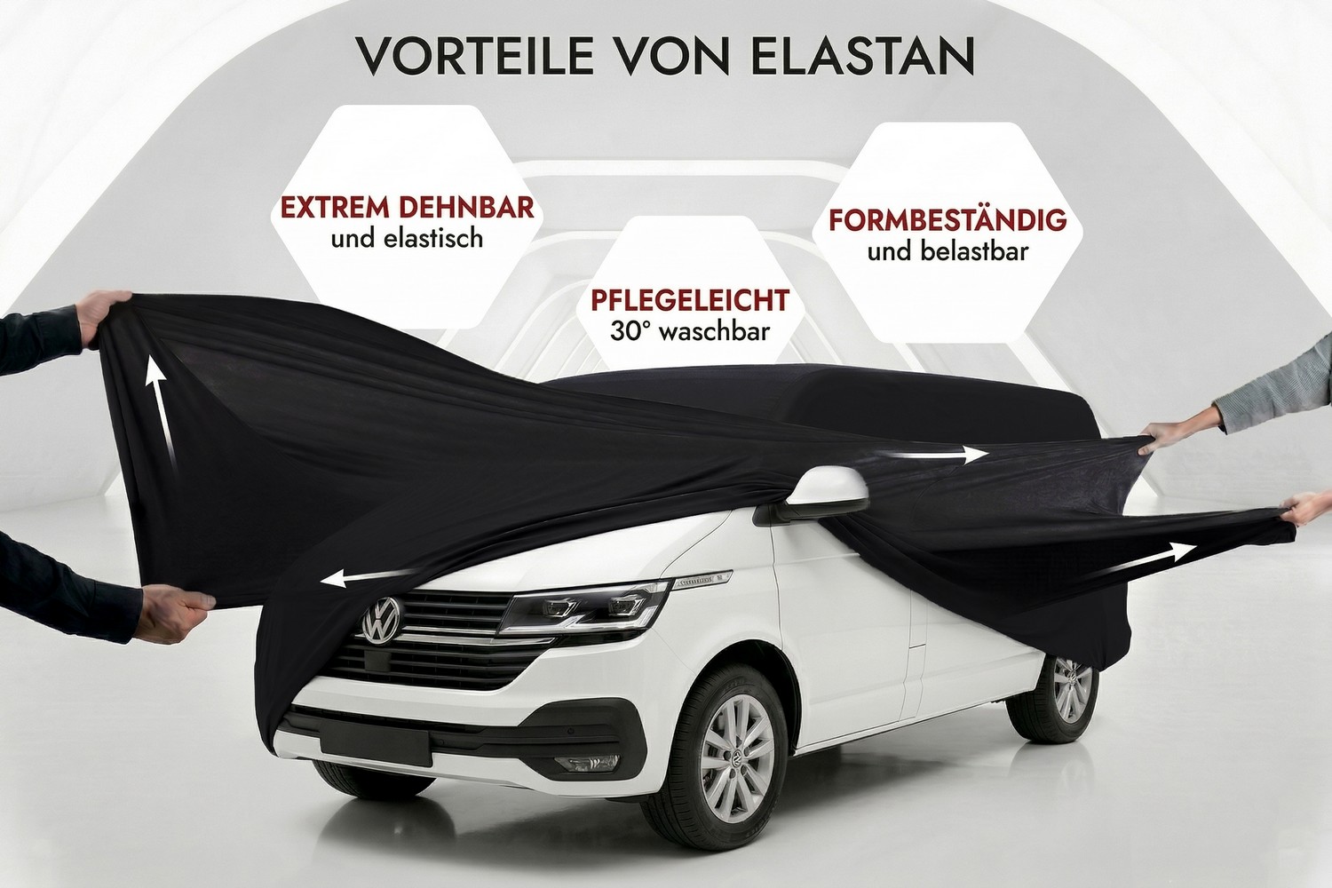 Autoabdeckung Indoor Stretch Plus Van schwarz (4)