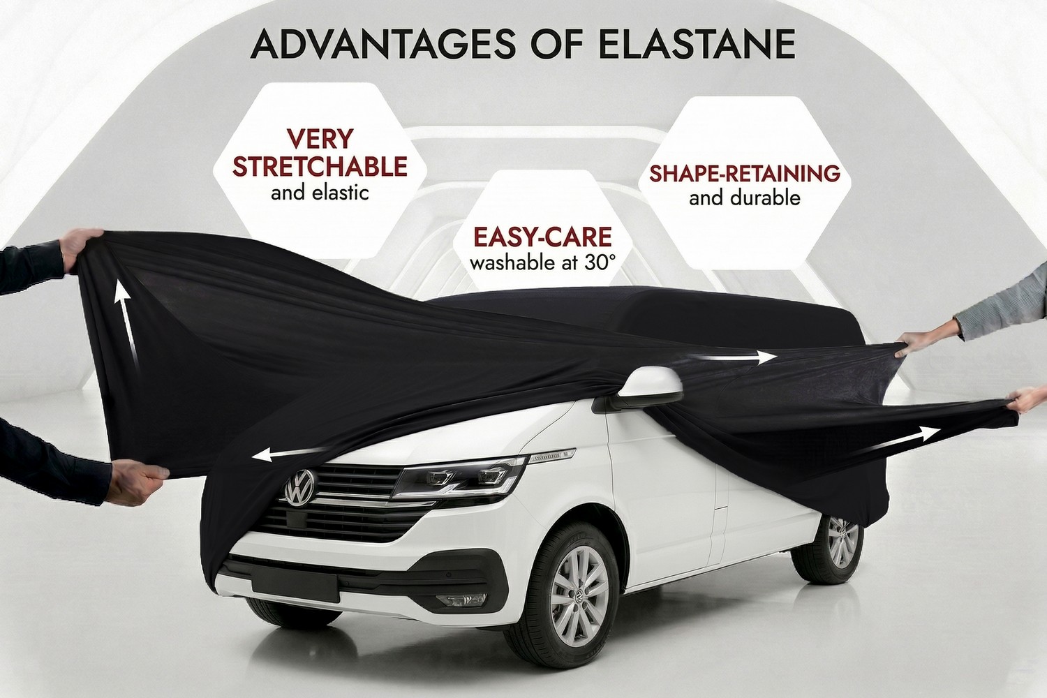 Car cover Indoor Stretch Plus van black (4)