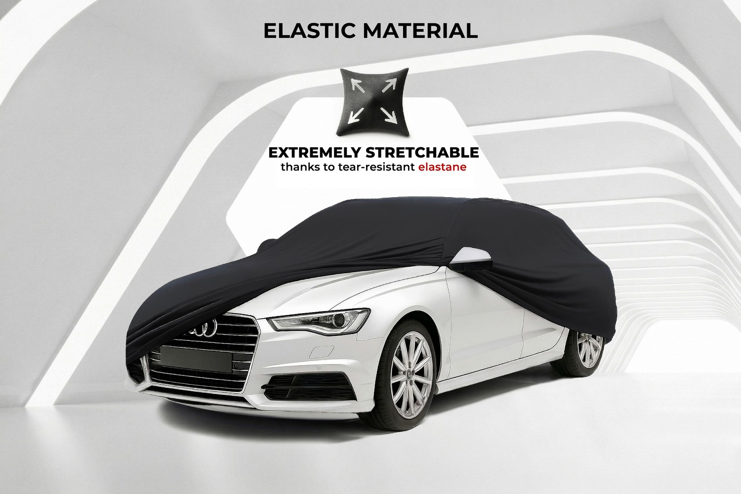 Car cover Indoor Stretch Plus station wagon black (3)