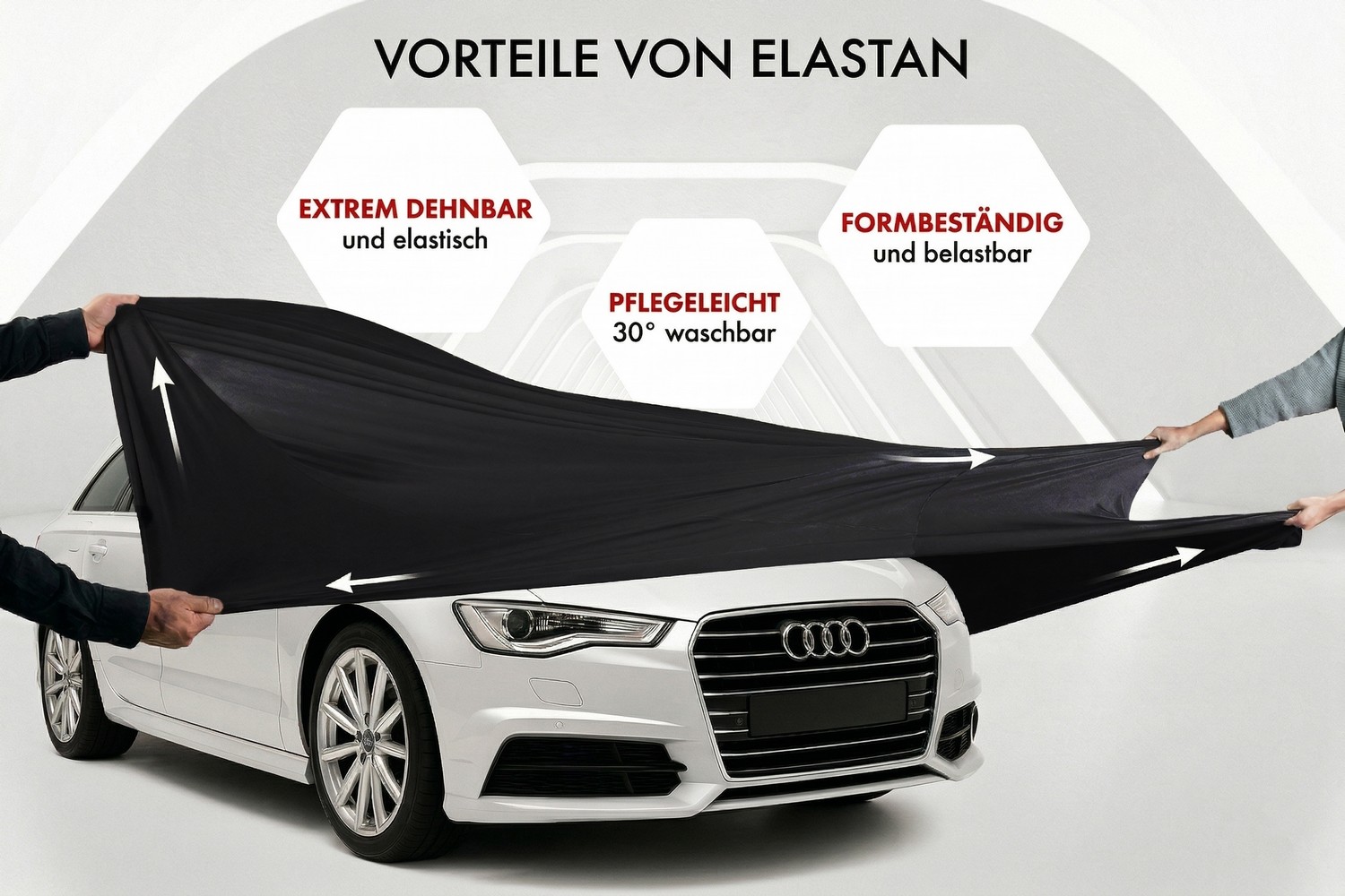 Autoabdeckung Indoor Stretch Plus Kombi schwarz (4)