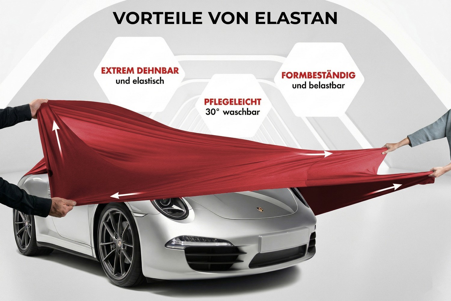 Autoabdeckung Indoor Stretch Plus Pkw rot (4) Autoabdeckung Indoor Stretch Plus Pkw rot (4)