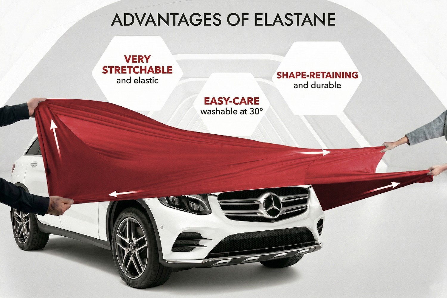 Car cover Indoor Stretch Plus SUV red (4)
