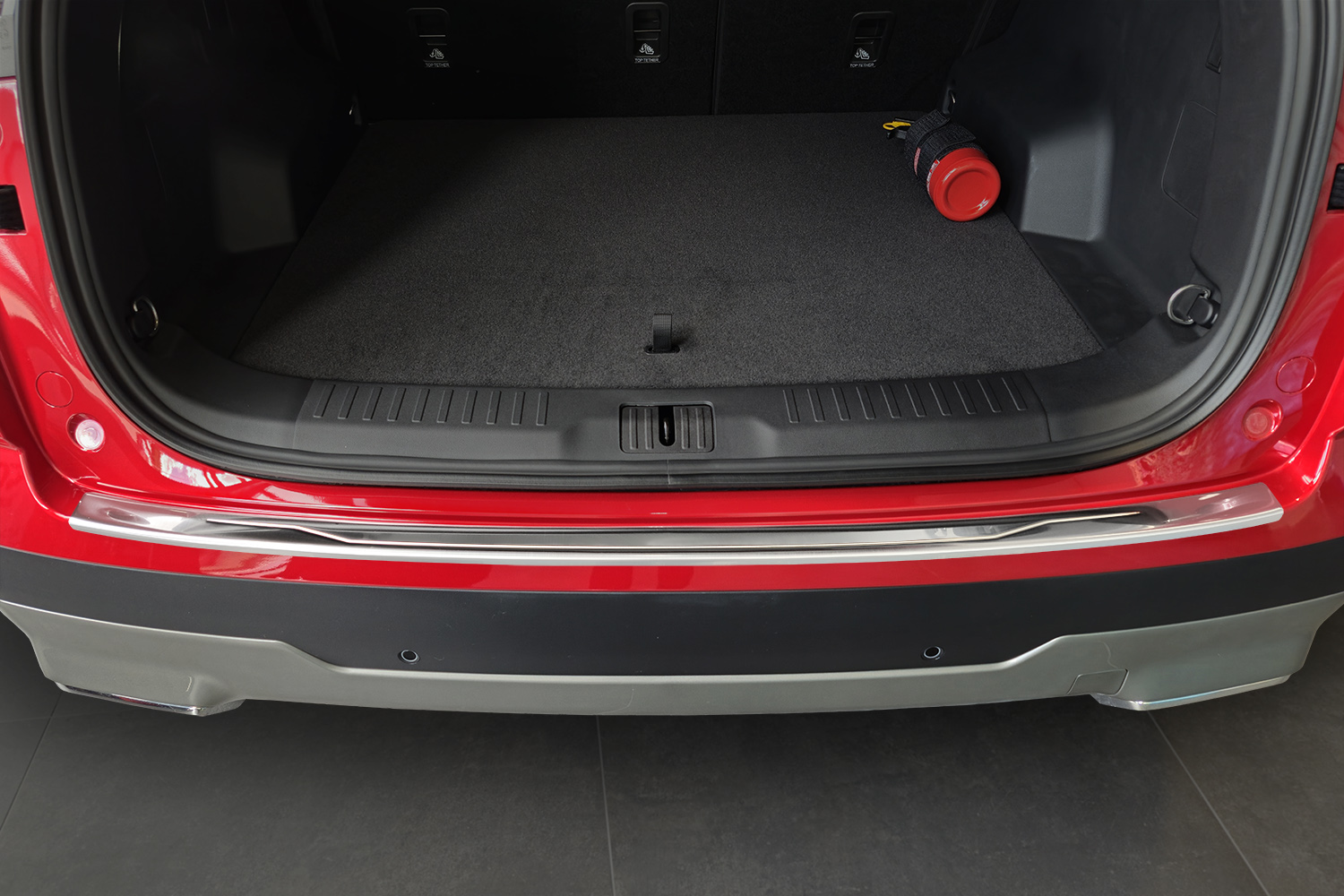 Rear bumper protector suitable for Chery Jaecoo 7 2023-present stainless steel brushed (2)