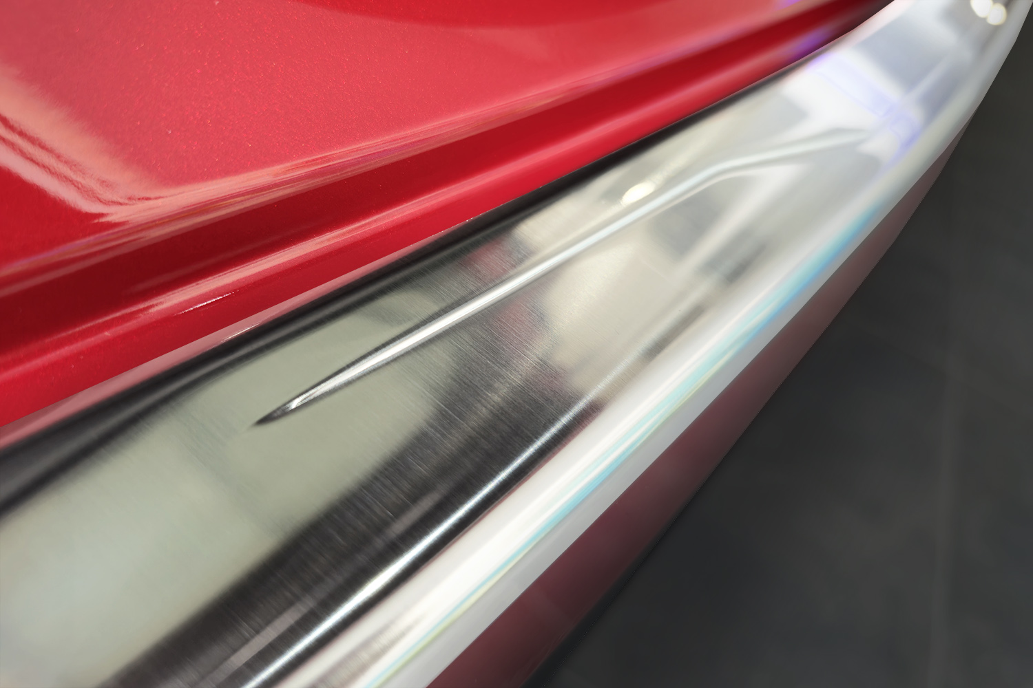 Rear bumper protector suitable for Chery Jaecoo 7 2023-present stainless steel brushed (5)